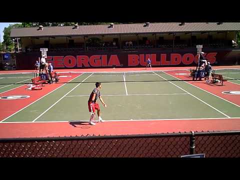 2014 NCAA Tennis championships Athens USC vs. Columbia 2 singles