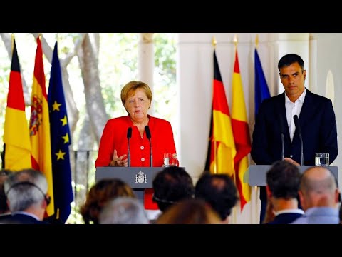 Merkel begrt Flchtlings-Abkommen mit Spanien