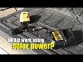 dewalt dcb119 20v lithium battery car charger charging using solar power