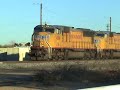 nice UP stacktrain! in Maricopa with a bnsf C44-9W!