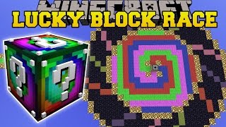 Minecraft: SPIRAL DROPPER LUCKY BLOCK RACE - Lucky Block Mod - Modded Mini-Game