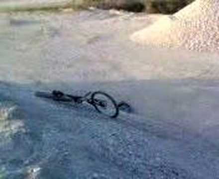 akjgo1994 - my freind and I riding bikes down a twenty foot hill of loose rocks.