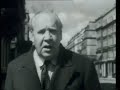 pedestrian crossing (1948) british public information films.

humorous road safety trailer on the correct use of pedestrian crossings, belisha beacons.

director: michael law
production company: public relationship films
sponsor: central office of information for ministry of transport

road safety and the public:

in 1951 there were two million cars registered on the roads of britain, a figure that rose by 250 per cent over the next ten years. 
the rapid growth of car ownership in turn gave rise to government road safety campaigns.
in 1934 pedestrian crossings consisting of parallel rows of studs and belisha beacons were introduced to reduce the number of road accidents (belisha beacons were orange globes on top of black and white posts). 
by the late 1940's their initial success and awareness was waning.
research had shown that both pedestrians and drivers alike were ignoring the crossings. 
this short film alludes to the fact by showing how to safely cross the road. 
allied to the public information campaign, in 1949 the ministry of transport experimented with different pedestrian crossing markings to help improve visibility.
red and white stripes, as well as the more familiar black and white, were considered at isolated experimental sites. 
by 1951 the black and white stripes, with belisha beacons on either side of the road, were approved as 'zebra' crossings; the first officially installed in slough.
a year later further 