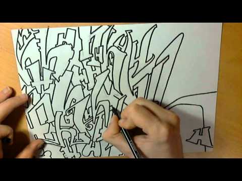 how to draw graffiti letters of the alphabet h