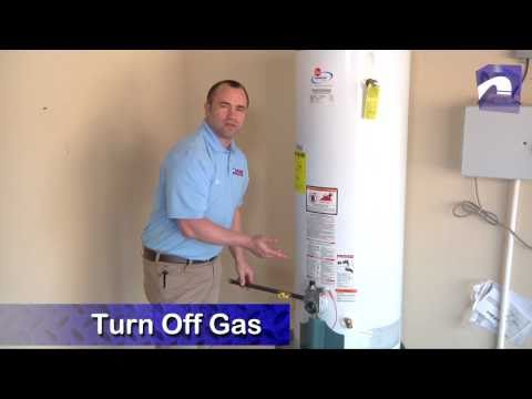 how to drain down hot water system