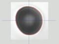 red cell on bare glass slide