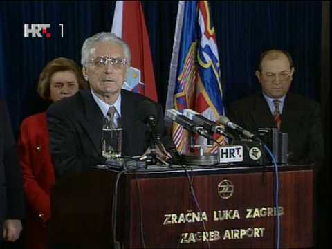 Dr. Franjo Tudjman - zracna luka Zagreb 1996.