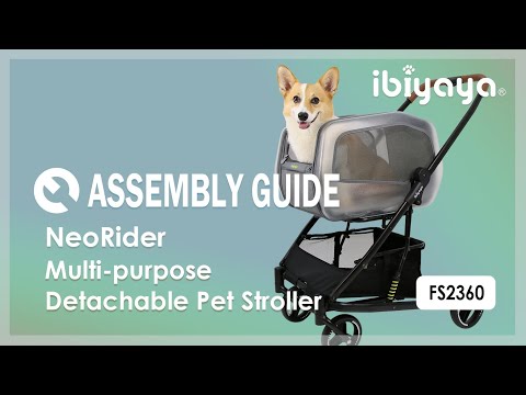 IBIYAYA NEORIDER MULTI-PURPOSE DETACHABLE PET STROLLER - SILVER MIST 1pc/outer  