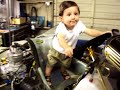 bebe en karting a motor