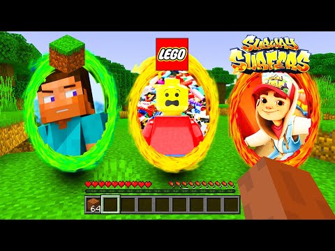 Do Not Choose The Wrong Portal Minecraft Lego Subway Surfers