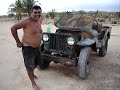 Jipe 1951 funcionando a manivela