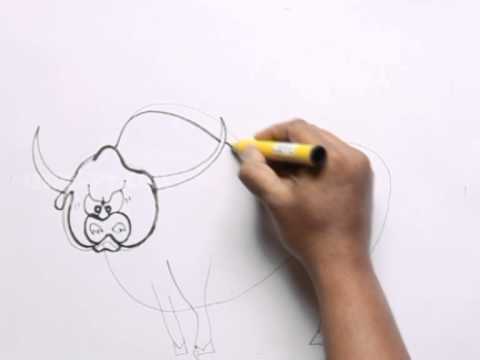 how to draw oxen