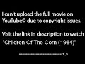 Children Of The Corn (1984), PART 1 /9,full film/movie online part1