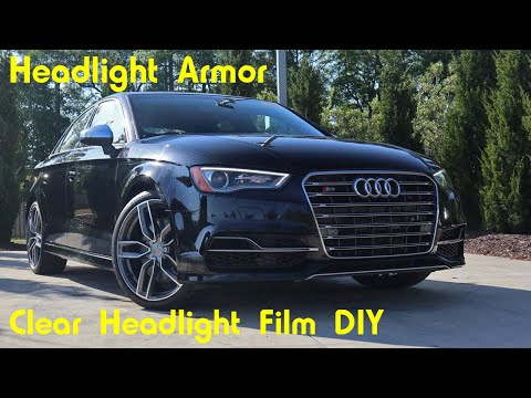 Clear Headlight Protection Tint Kit Install DIY – Audi S3 A3 – Headlight Armor