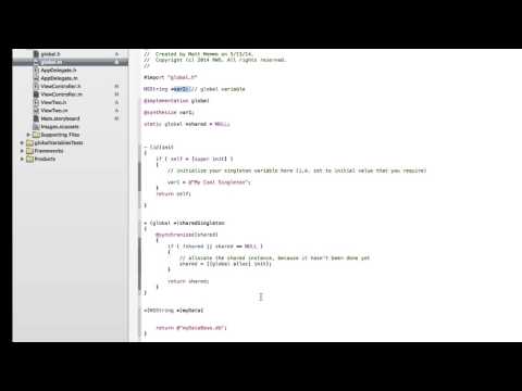 how to define global variable in objective c
