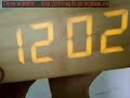 LED wooden clock