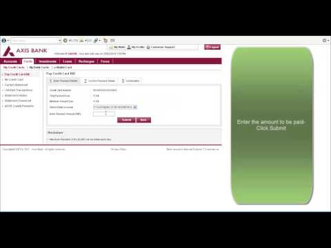 how to know axis bank credit card bill