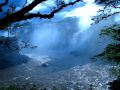 Iguazu Falls.  Framed by Elegant Trees.  Argentina Side