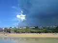 Polzeath beach view of Boscastle floods