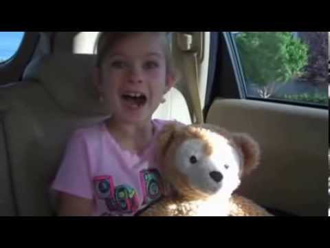 Cute Little girl is unimpressed by surprise trip to disneyLand