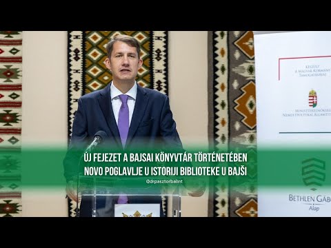 Dr. Pásztor Bálint megnyitóbeszéde a bajsai fiókkönyvtár épületének átadóján-cover