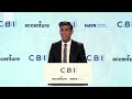 Thumbnail for article : PM Rishi Sunak Speech To The CBI Conference - 21 November 2022