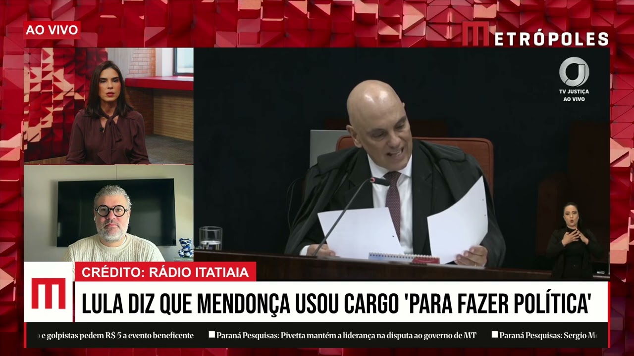 Lula diz que Mendonça usou cargo para "fazer política"