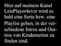 Informations Video Playlist Intros Kinderserien