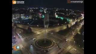 Pomnik Rzeszów zachód słońca timelapse