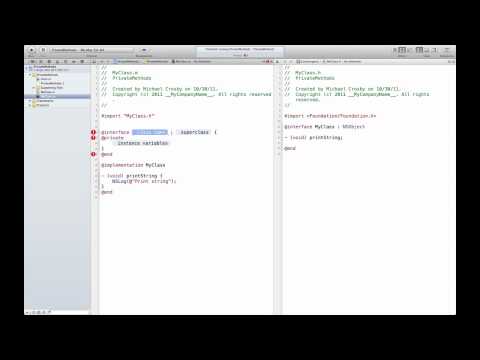 how to define private method in objective c