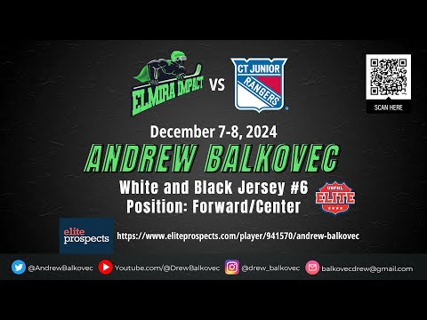 Elmira Impact vs Connecticut Jr Rangers, Dec 7-8, 2024