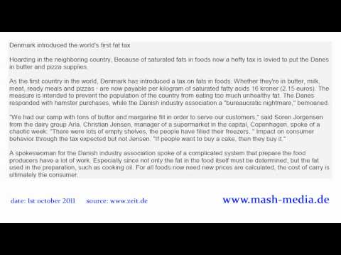 Denmark introduced the world´s first fat tax
