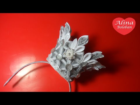 Новогодняя корона из канзаши своими руками Новогодняя корона из канзаши своими руками