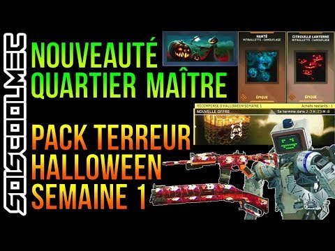 NOUVEAUTÉ QUARTIER MAÎTRE! PACK TERREUR HALLOWEEN SEMAINE 1! 2 VARIANTE- TÊTE HÉROS- CAMO! COD IW!