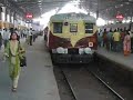 Suburb Train Arriving in Mumbai CST