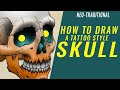View 17 Neo Traditional Flash Traditional Skull Tattoo