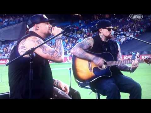 Joel Madden - singing.