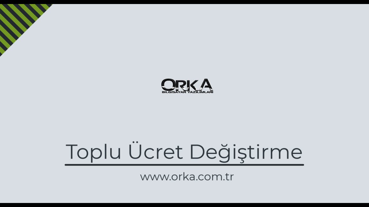 Toplu Ücret Değiştirme