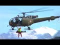 Helicopter Alouette III in Action Helicopter Alouette III in Action