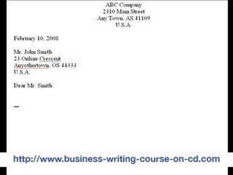 French business letter