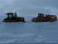 CAT CHALLENGER ACCIDENT CATERPILLAR TRACTOR DOZER CRASH IN THE FROZEN SEA UNFALL TRAKTOR