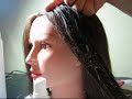 Applying Leave in conditioner