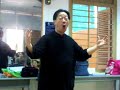 tran quang hai showed how to learn overtone singing in a few minutes with vietnamese students of the ass.tieng hat que huong , in hcm city, 09 december 2007