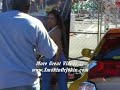 Thick Ass Latina Model on Car at Auto Show