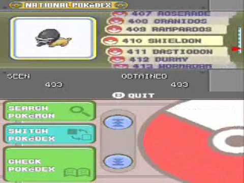 how to national dex in pokemon platinum