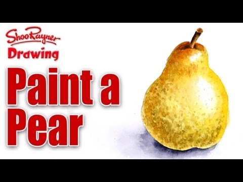 How to paint a Pear in Water Colour