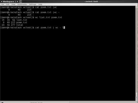 how to use wc command in linux