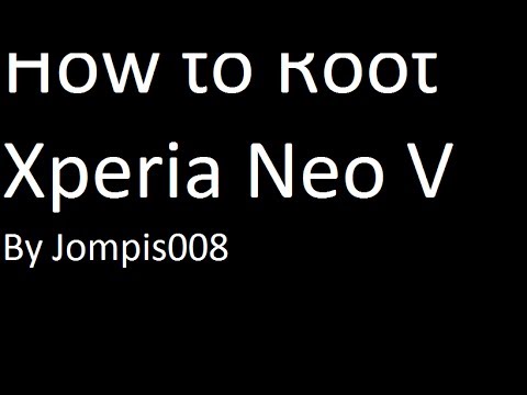 how to root sony xperia neo v