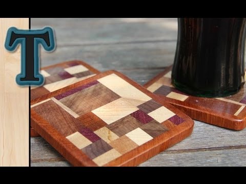 Woodworking - This easy woodworking project would be a great use for scrap wood one has in the woodshop. These fun coasters or drink mats would make a great and cheap gift...