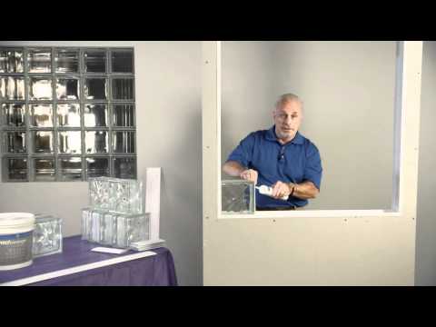 how to put a vent in a glass block window